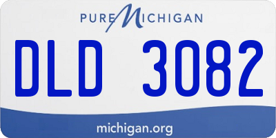 MI license plate DLD3082