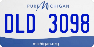 MI license plate DLD3098