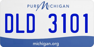 MI license plate DLD3101