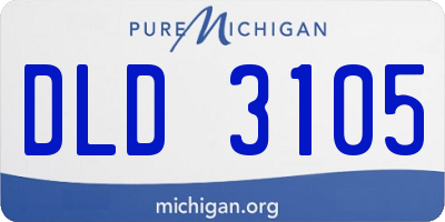 MI license plate DLD3105