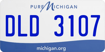 MI license plate DLD3107