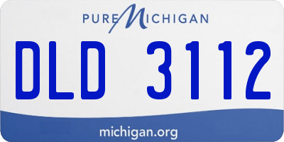 MI license plate DLD3112
