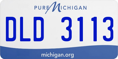 MI license plate DLD3113