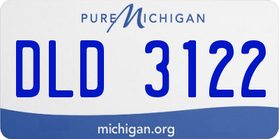 MI license plate DLD3122