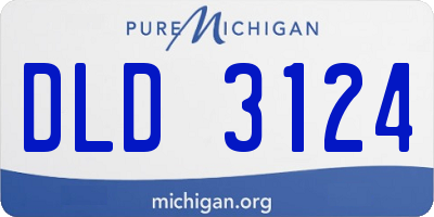 MI license plate DLD3124