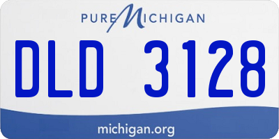 MI license plate DLD3128