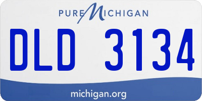 MI license plate DLD3134