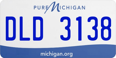 MI license plate DLD3138