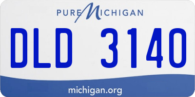 MI license plate DLD3140
