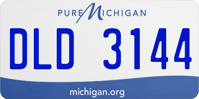 MI license plate DLD3144