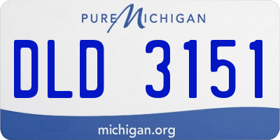 MI license plate DLD3151