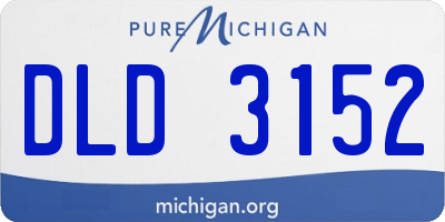 MI license plate DLD3152