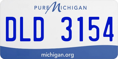MI license plate DLD3154