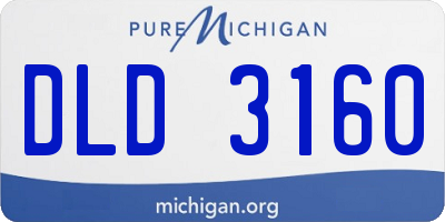 MI license plate DLD3160