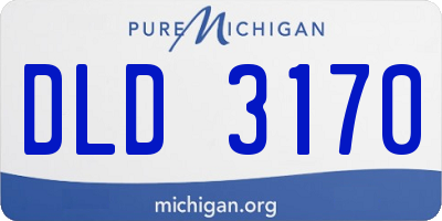 MI license plate DLD3170