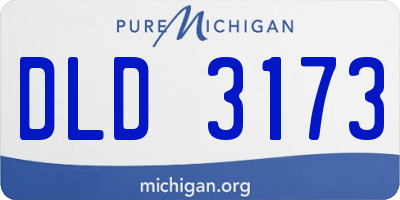 MI license plate DLD3173
