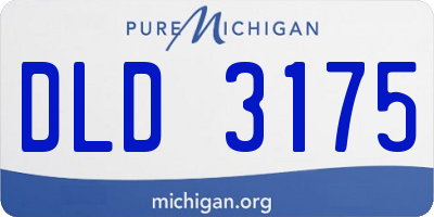 MI license plate DLD3175