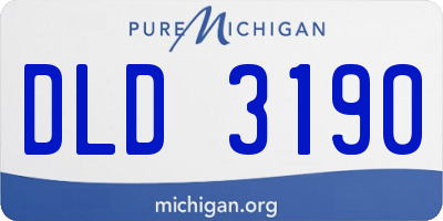 MI license plate DLD3190
