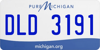MI license plate DLD3191