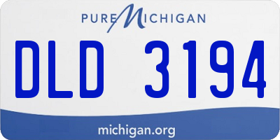MI license plate DLD3194