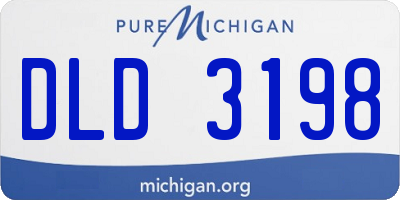 MI license plate DLD3198