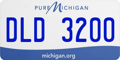 MI license plate DLD3200