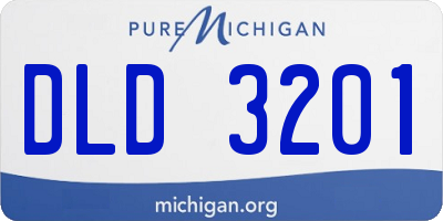MI license plate DLD3201