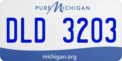 MI license plate DLD3203