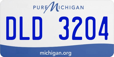 MI license plate DLD3204