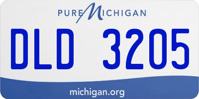 MI license plate DLD3205