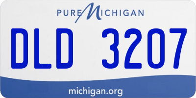MI license plate DLD3207