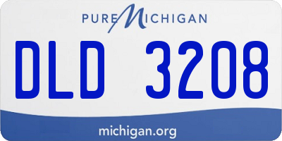 MI license plate DLD3208