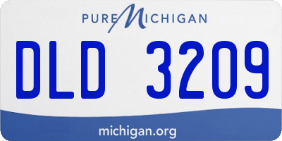 MI license plate DLD3209