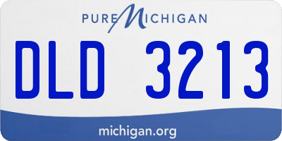 MI license plate DLD3213