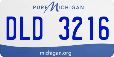 MI license plate DLD3216