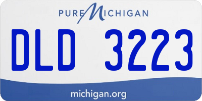 MI license plate DLD3223