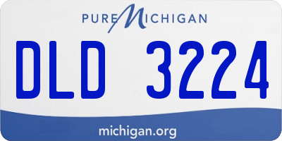 MI license plate DLD3224