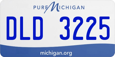 MI license plate DLD3225