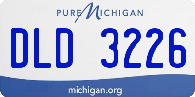MI license plate DLD3226