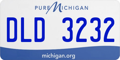 MI license plate DLD3232