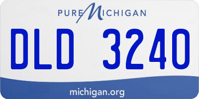 MI license plate DLD3240