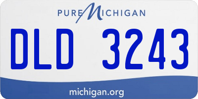 MI license plate DLD3243
