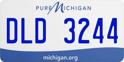 MI license plate DLD3244