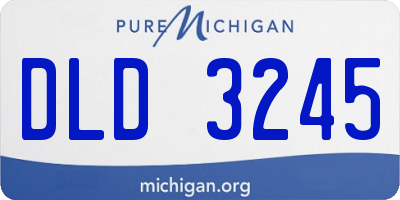MI license plate DLD3245