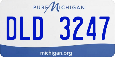 MI license plate DLD3247