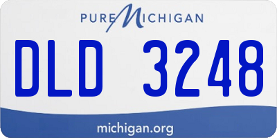 MI license plate DLD3248