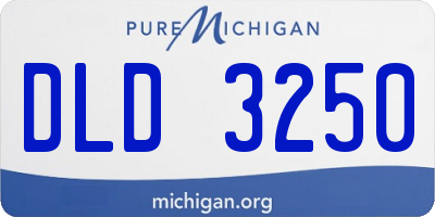 MI license plate DLD3250