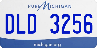 MI license plate DLD3256