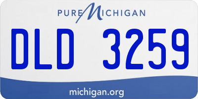 MI license plate DLD3259
