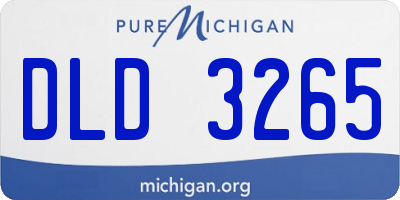 MI license plate DLD3265